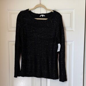 Time and Tru Black Shimmer Sweatshirt